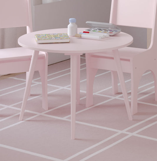 Mesa Infantil Viena Redonda - Rosa Claro
