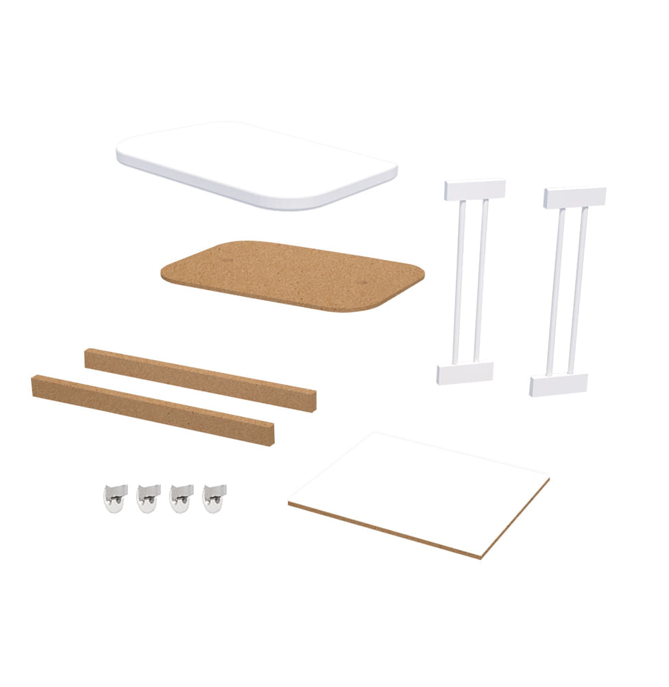 Kit de Transformação Para Mini Berço Raika - Branco