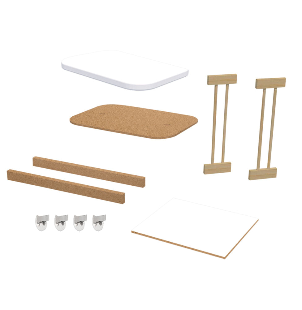 Kit de Transformação Para Mini Berço Raika - Madeira Clara