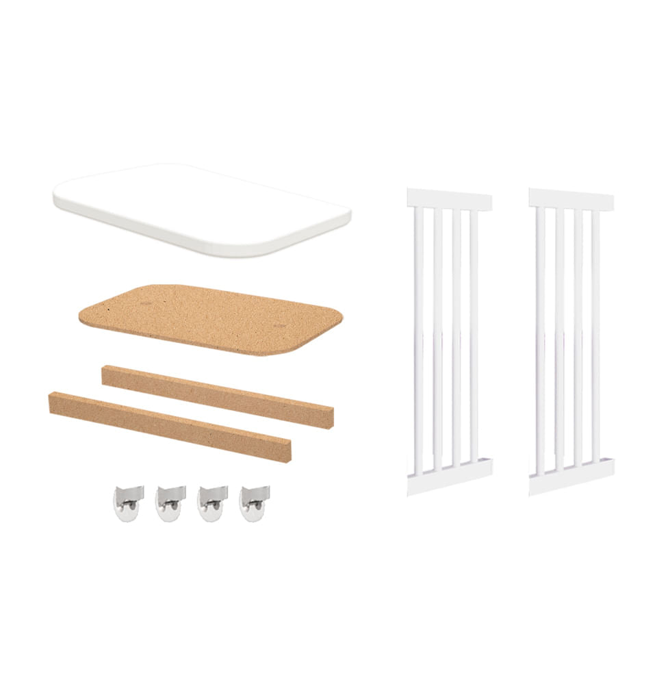 Kit de Transformação Para Mini Berço Nord - Branco