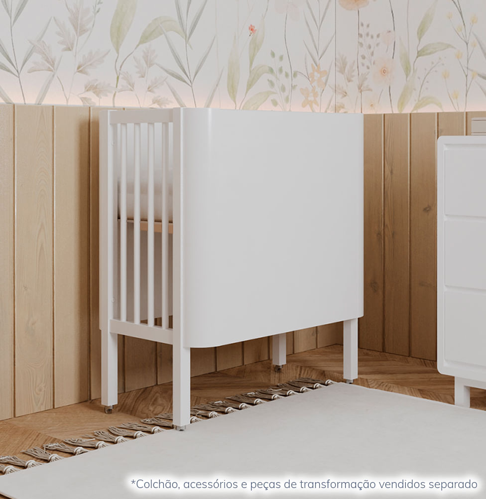 Kit de Transformação Para Mini Berço Nord - Branco