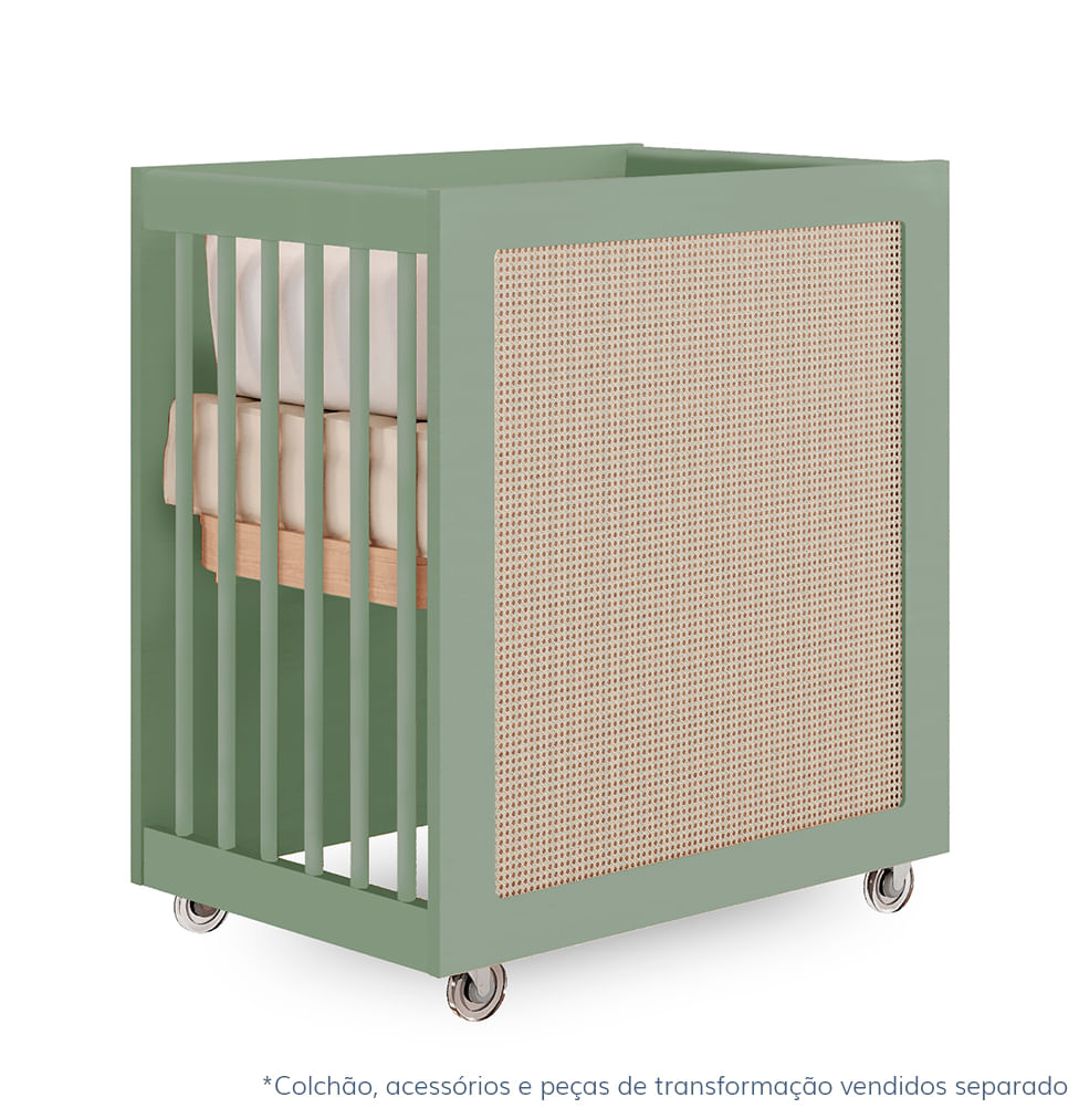 Kit de Transformação Para Mini Berço Haus Nature - Verde Jardim