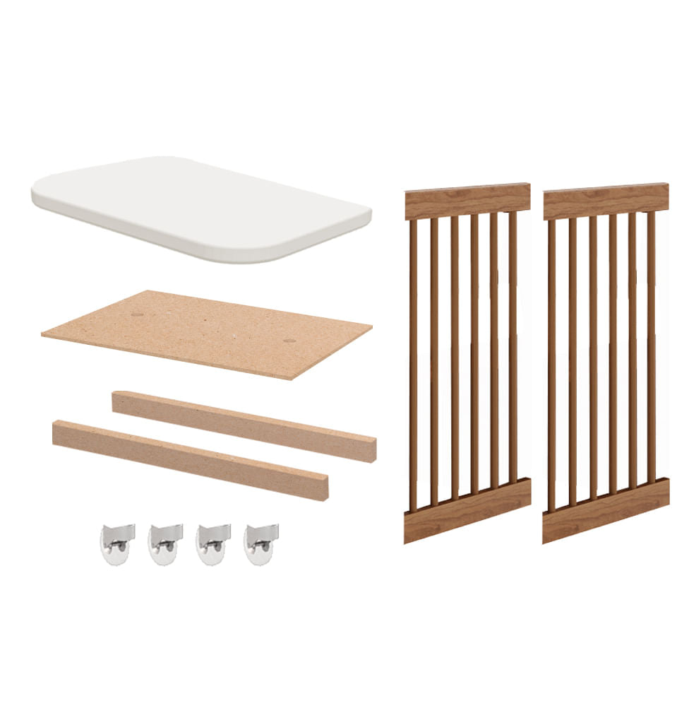 Kit de Transformação Para Mini Berço Haus Nature - Freijó