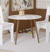 Mesa Infantil Viena Redonda - Branco e Freijó