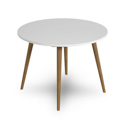 Mesa Infantil Viena Redonda - Branco e Freijó