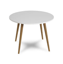 Mesa Infantil Viena Redonda - Branco e Freijó