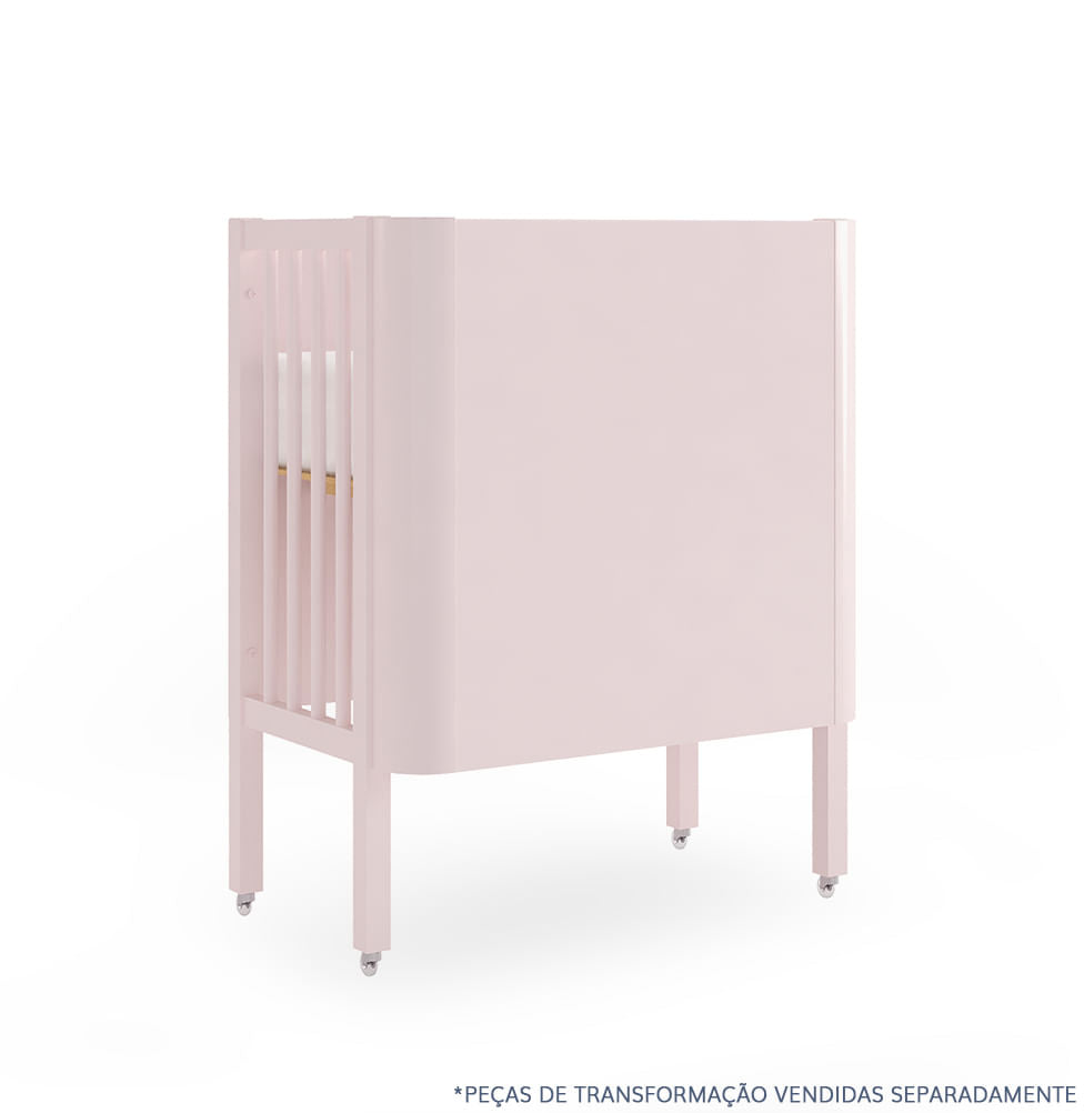 Kit de Transformação Para Mini Berço Nord - Rosa Claro