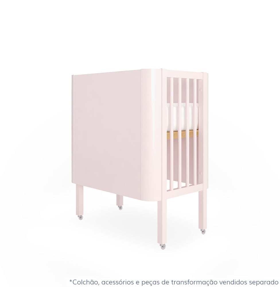 Kit de Transformação Para Mini Berço Nord - Rosa Claro