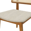 Conjunto de 2 Cadeiras Para Mesa de Jantar Paris Palha Natural Freijó - Cru