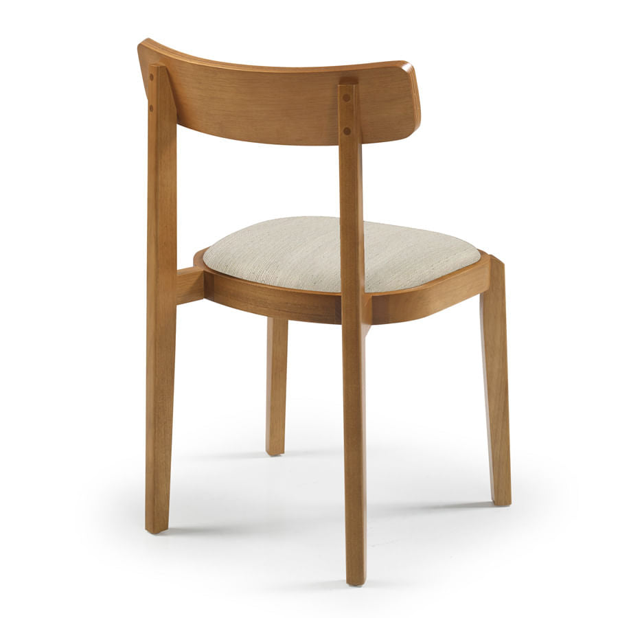 Conjunto de 2 Cadeiras Para Mesa de Jantar Petit Freijó - Cru
