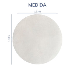 Tapete Infantil Redondo Linho - Bege