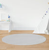 Tapete Infantil Redondo Linho - Cinza