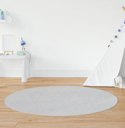 Tapete Infantil Redondo Linho - Cinza