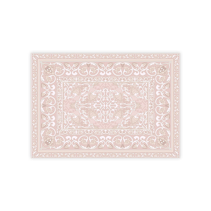 Tapete Infantil Retangular Arabesco Classic - Rosa