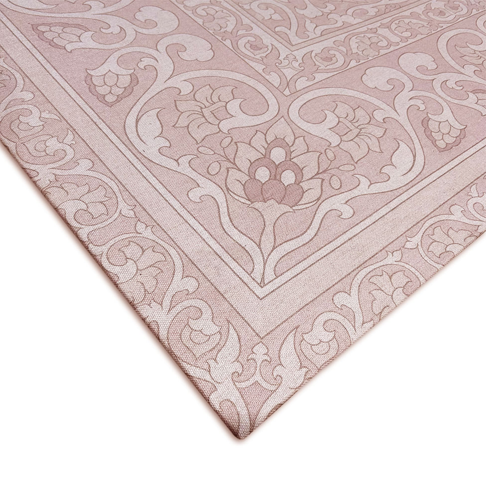 Tapete Infantil Retangular Arabesco Classic - Rosa