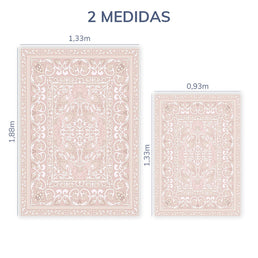 Tapete Infantil Retangular Arabesco Classic - Rosa