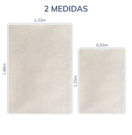 Tapete Infantil Retangular Linho - Bege