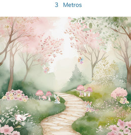 Papel de Parede Infantil Jardim Encantado das Fadas - Mural