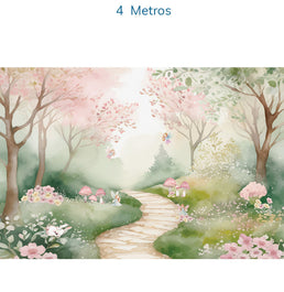 Papel de Parede Infantil Jardim Encantado das Fadas - Mural