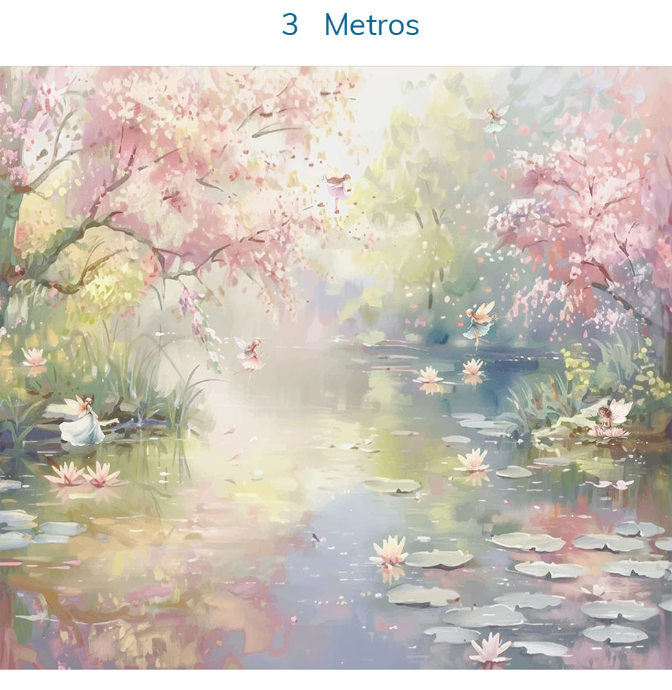 Papel de Parede Lago Encantado das Fadas - Mural 