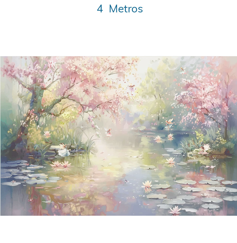 Papel de Parede Lago Encantado das Fadas - Mural 