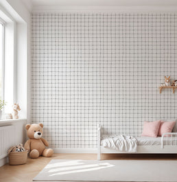 Papel de Parede Xadrez Irregular Com Pontos Cinzas
