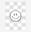  Quadro Smile com Xadrez Cinza - Vertical 