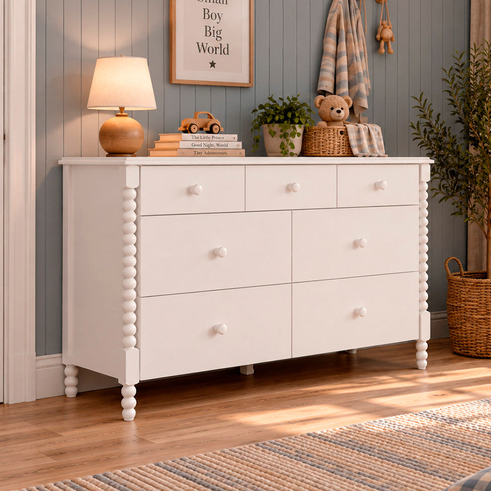 COMODA RITMO 7 GAVETAS 130CM - BRANCO