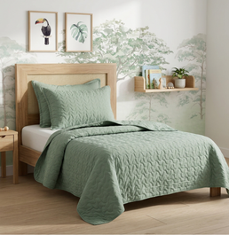 Kit Colcha Casal Infinity 3 Peças - Verde Seco