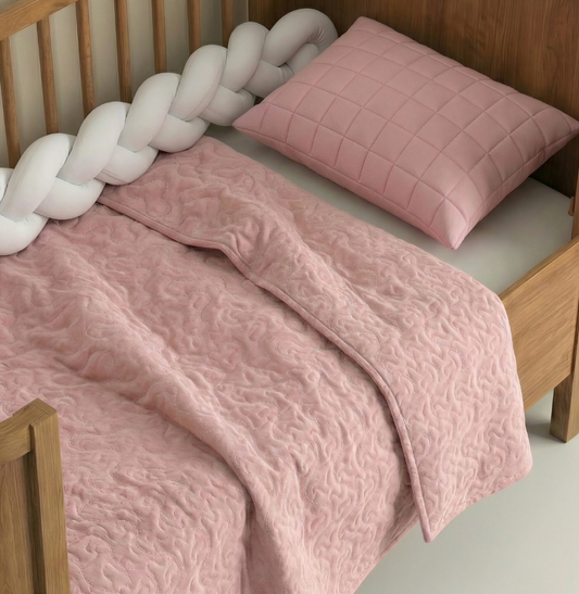 Colcha Para Berço Infinity - Rosa Chá