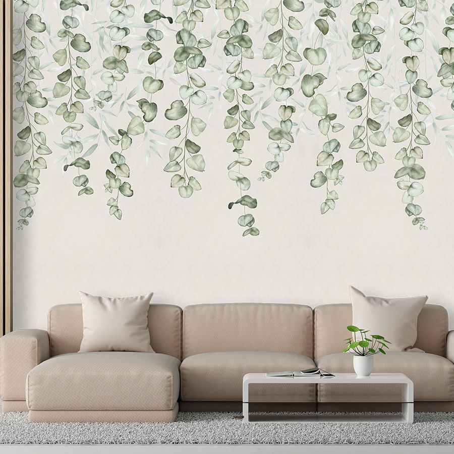 Jardim Suspenso Tropical Verde - Mural