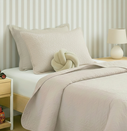 Kit Colcha Infinity 2 Peças - Bege