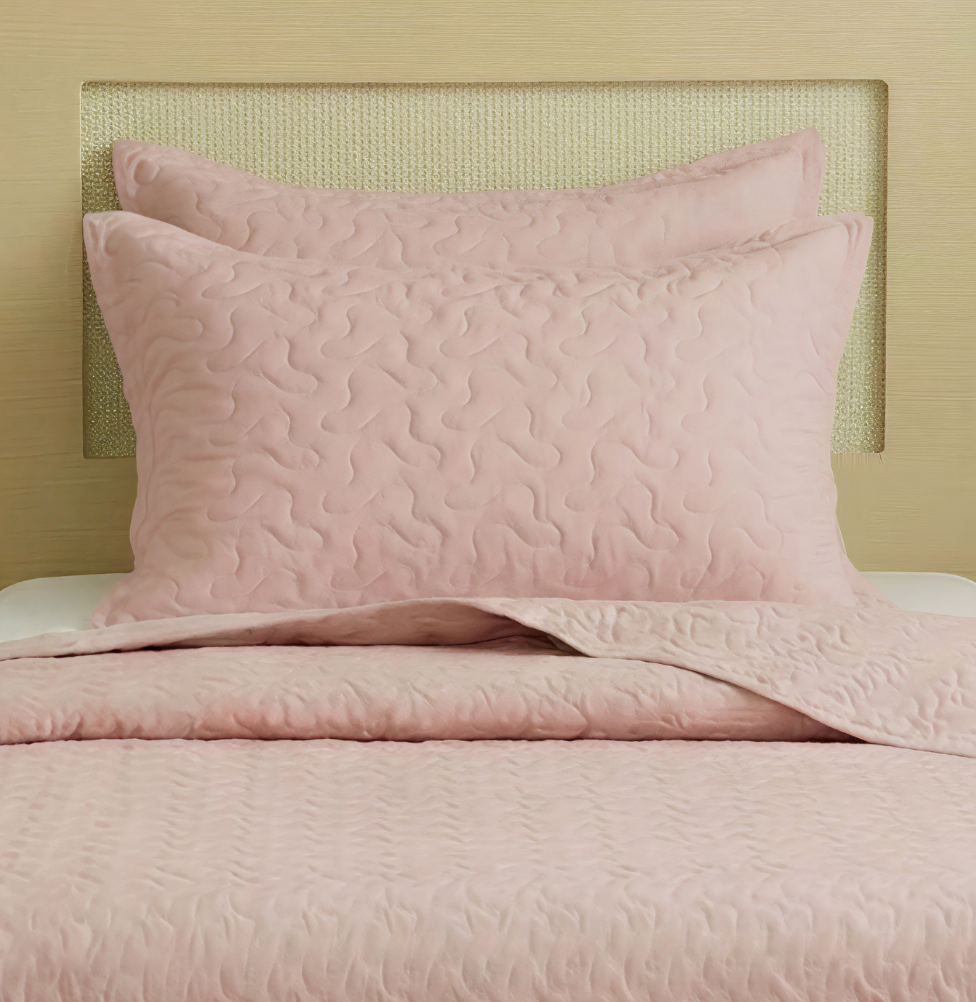 Porta Travesseiro Solteiro Infinity - Rosa Chá