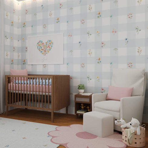 Quarto da Sarah - Xadrez Floral