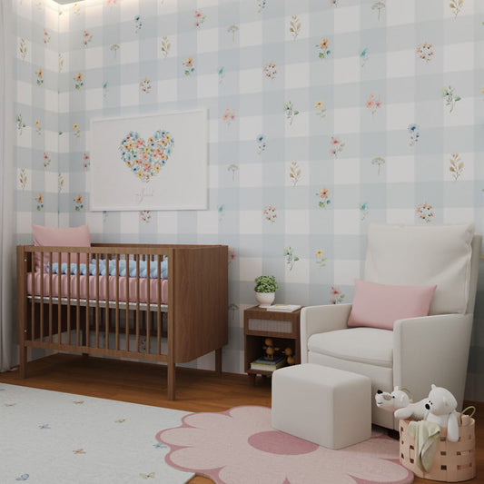 Quarto da Sarah - Xadrez Floral