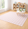 Tapete Infantil Retangular Xadrez Médio - Rosa