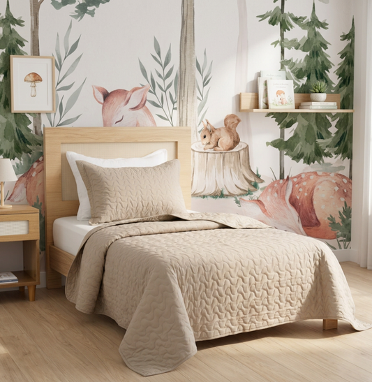 Kit Colcha Casal Infinity 3 Peças - Bege