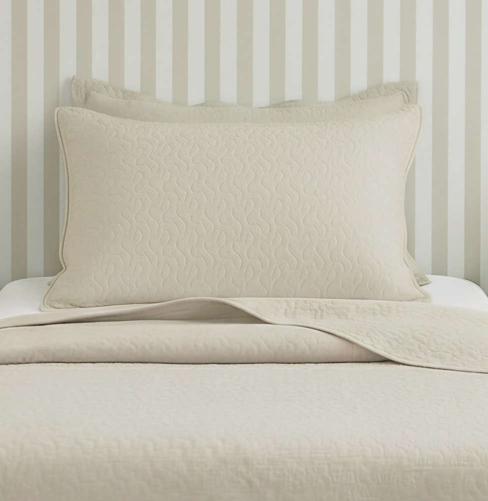 Porta Travesseiro Solteiro Infinity - Bege