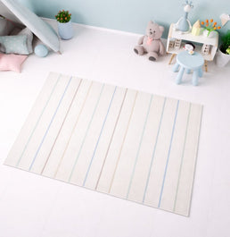 Tapete Infantil Retangular Listra Aquarela - Azul
