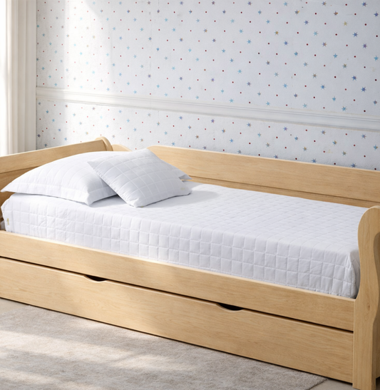 Colcha Com Elástico Quadradinho - Branco