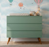 Cômoda de Bebê Viena Verde Jardim com Pé Mel