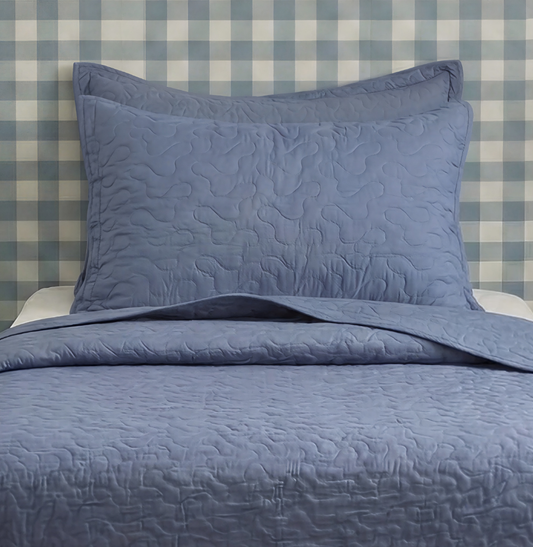 Porta Travesseiro Solteiro Infinity - Azul Jeans