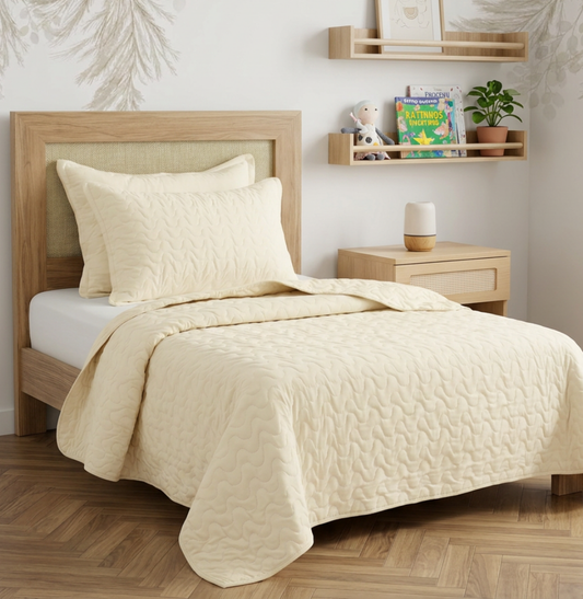 Kit Colcha Casal Infinity 3 Peças - Palha