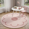 TAPETE INFANTIL REDONDO FLOR ROSA  - 1,33