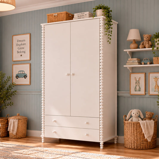 GUARDA-ROUPA RITMO 2 GAVETAS - 105CM - BRANCO