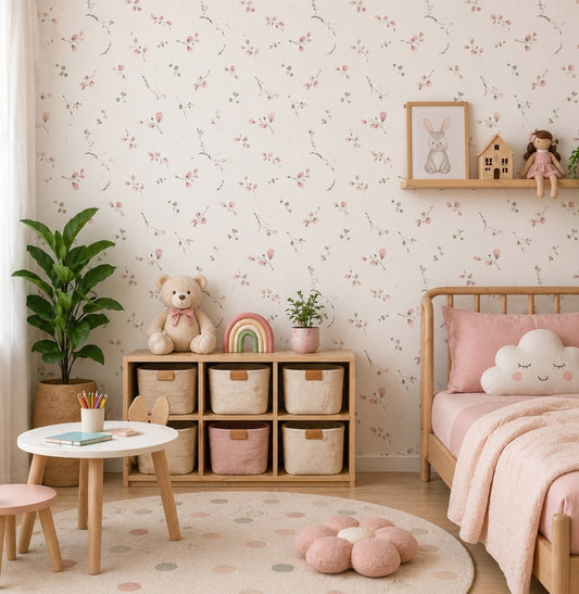 Papel de Parede Infantil Floral Mali Virgínia