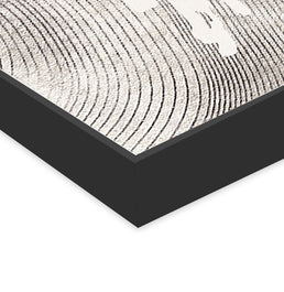 Conjunto com 3 Quadros Rabisco Cinza Com Moldura Filete Preta - Vertical