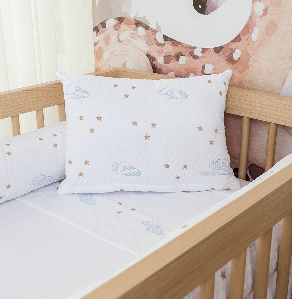 Almofada Bordada Nuvem 40x30cm - Branco