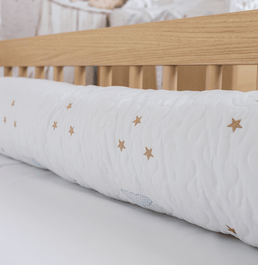 Kit 2 Rolos de Berço Bordado Nuvem 1,30m - Branco