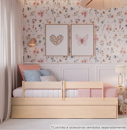 Cama Solteiro Turca Slim Com Cama Auxiliar - Carvalho